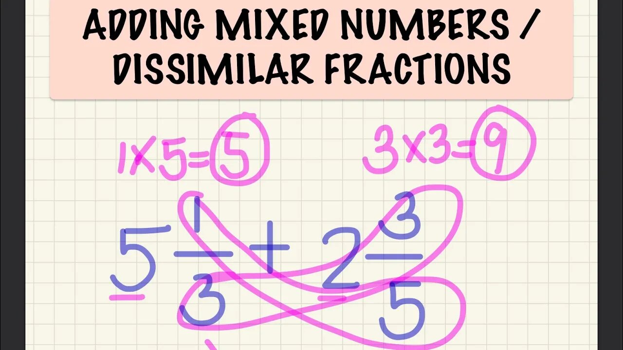 How to Add Mixed Numbers/Dissimilar Fractions #mathstricks #mixedfraction #fraction #fractiontricks