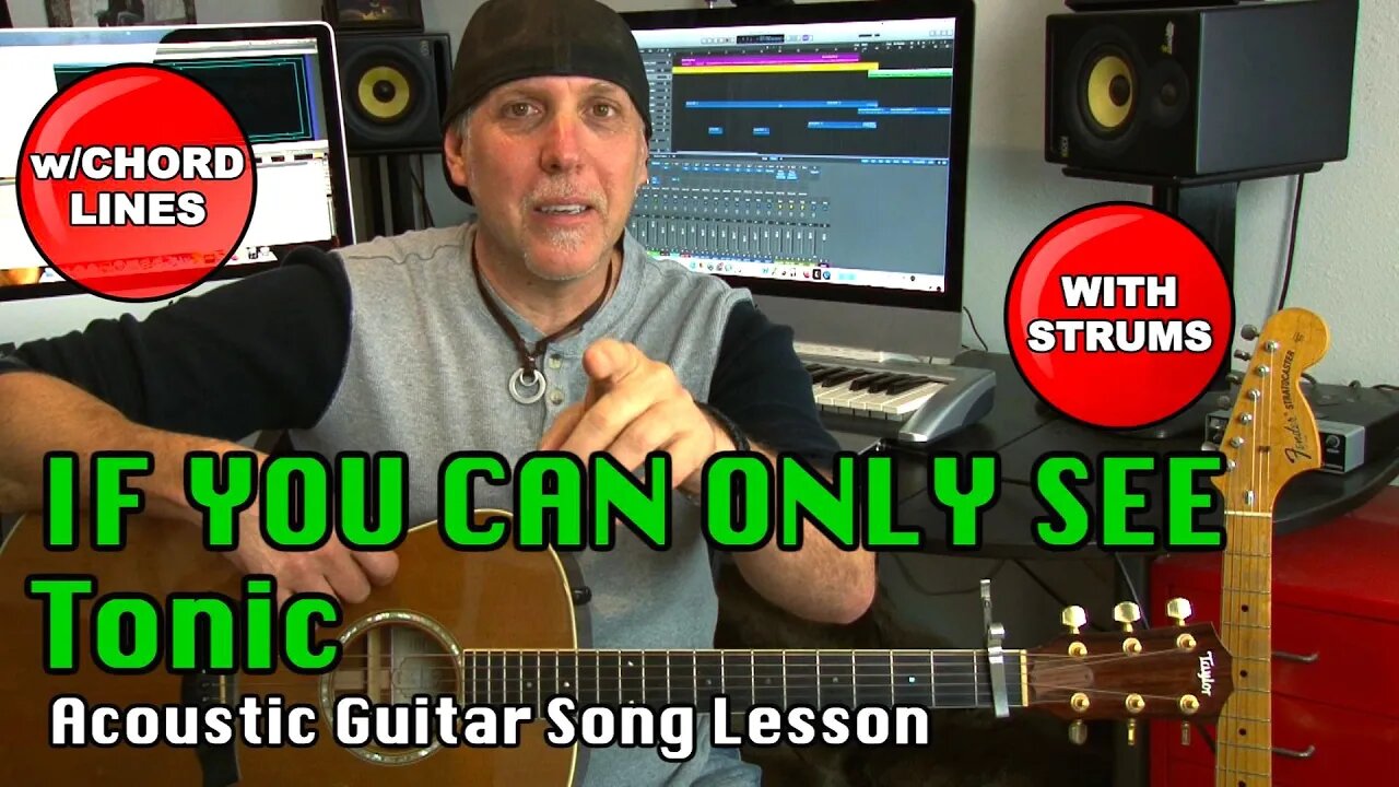 Guitar song lesson play Tonic If You Can Only See on solo acoustic guitar