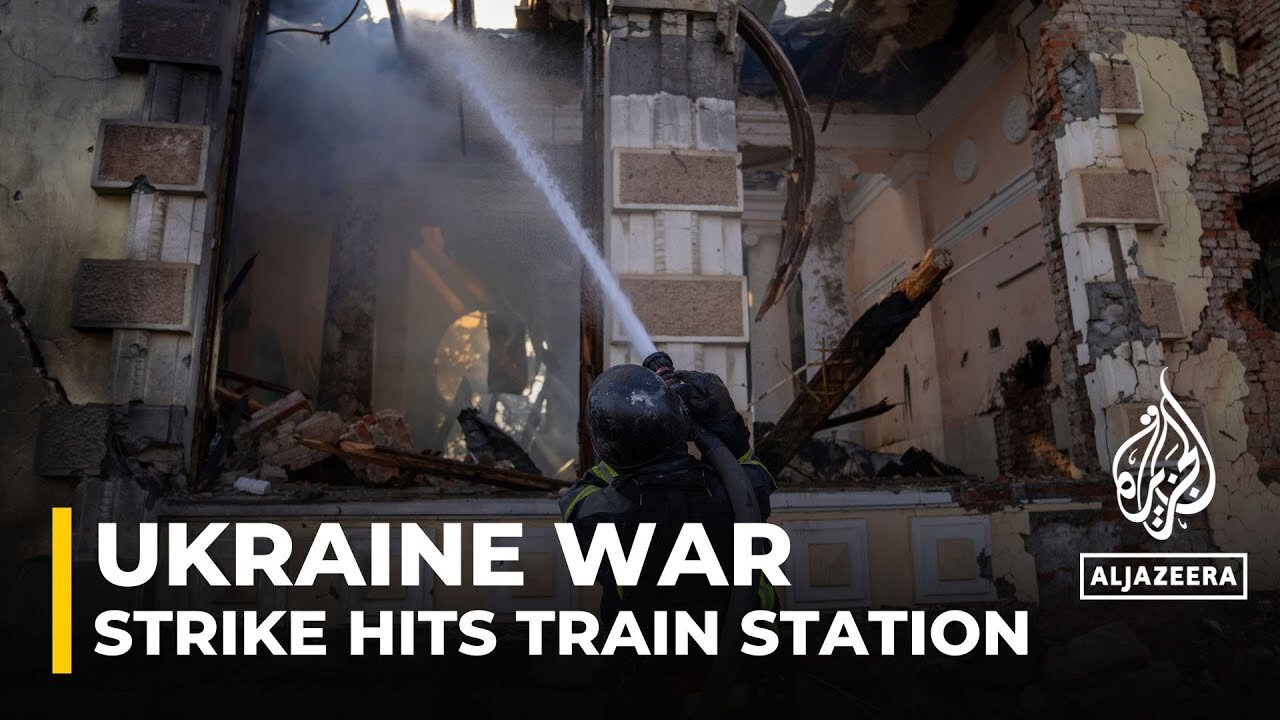 Russia attacks Ukrainian town of Kostiantynivka destroying train station and damaging a church