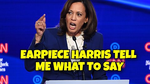 KAMALA HARRIS WEARING AN EARPIECE AT DEBATE, THEY TELLING HER WHAT TO SAY