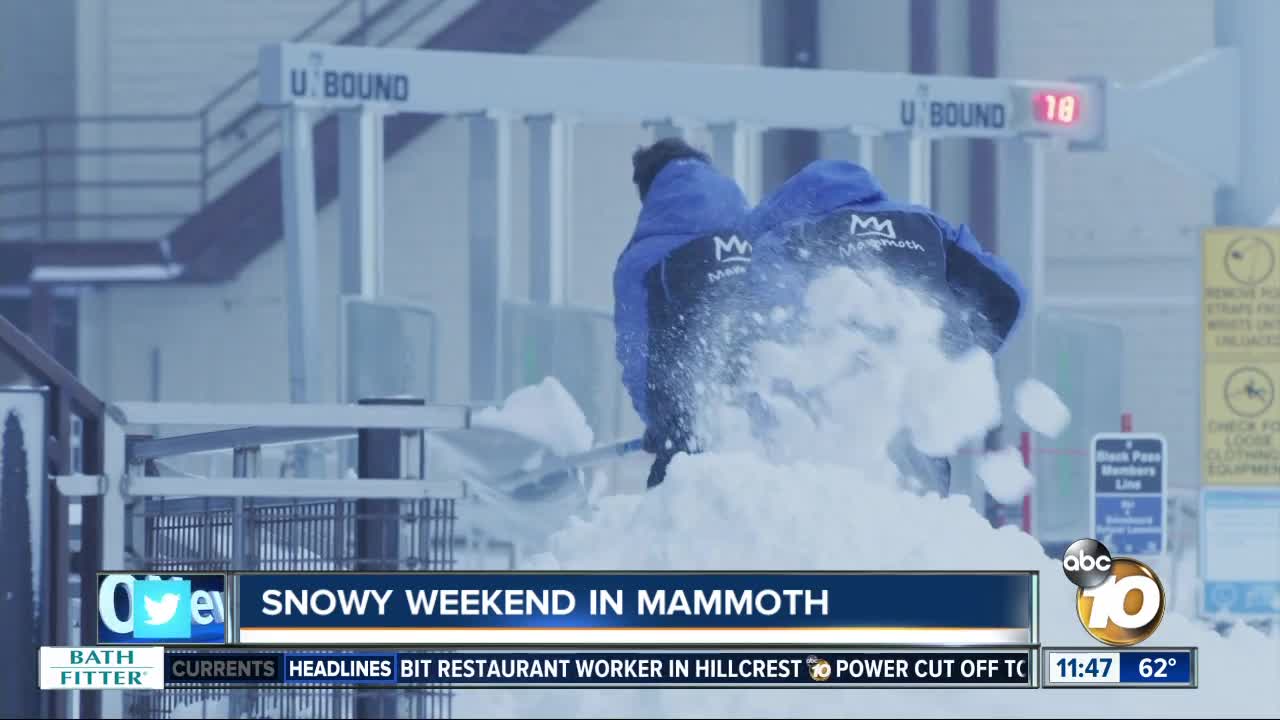 Snowy weekend ahead in Mammoth