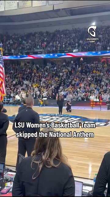 LSU Women’s Basketball Team skipped the National Anthem. Iowa stood proud