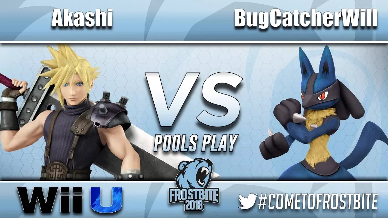 Akashi (Cloud) vs. BugCatcherWill (Lucario) - Wii U Pools Play - Frostbite 2018