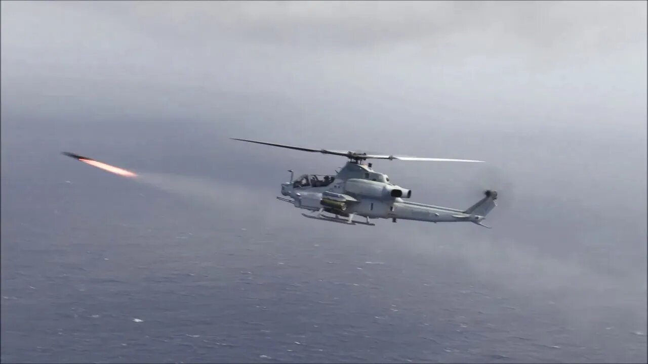 Marine Attack Helicopters Target Small Boats