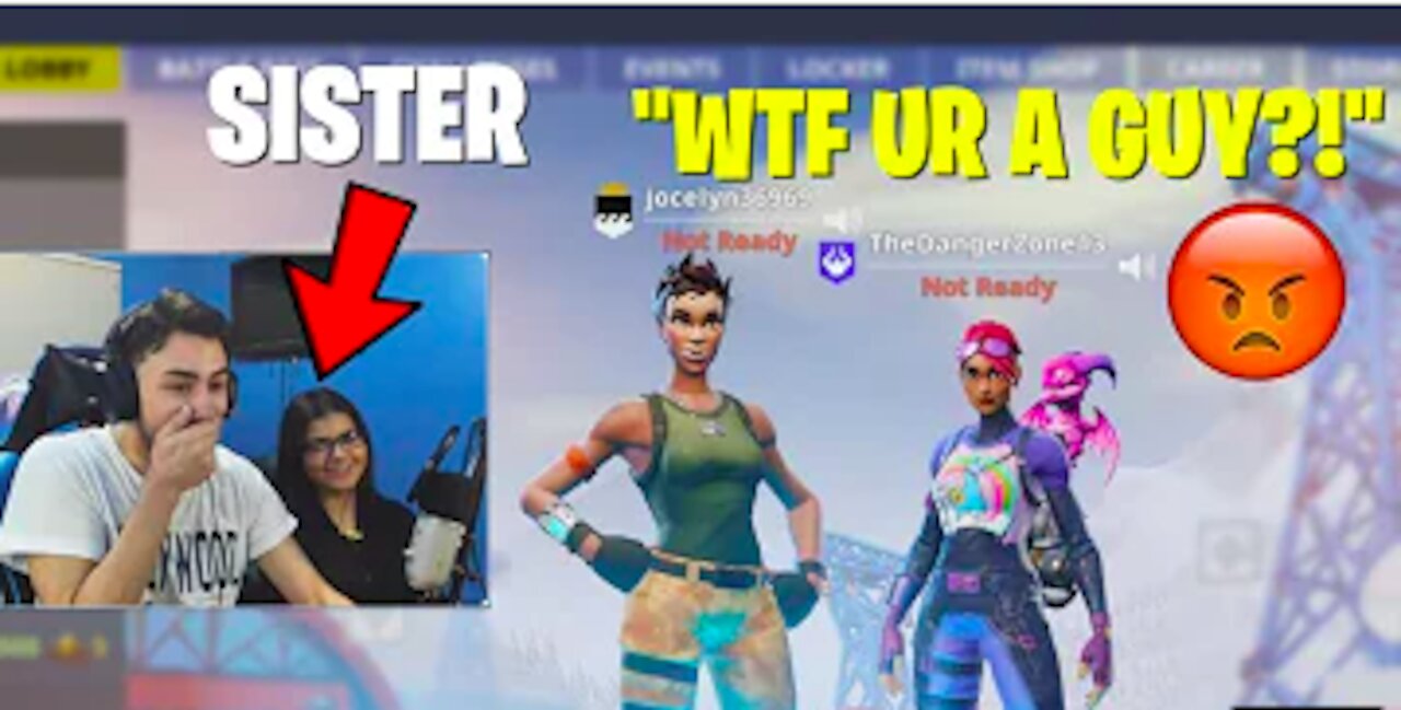 Cat-fishing Players on Fortnite Using Sisters' Account (This Guy Got Pissed)