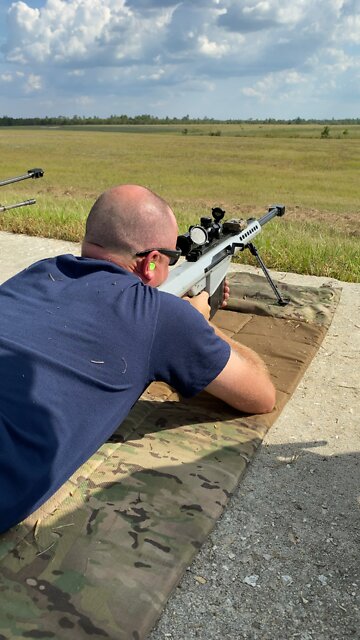 Shooting 50 cal rifle