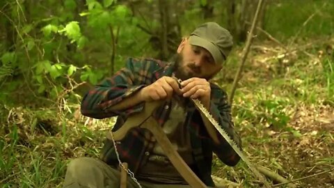 Building a Survival Shelter in a Forest Camp food from natural herbs ~ 2