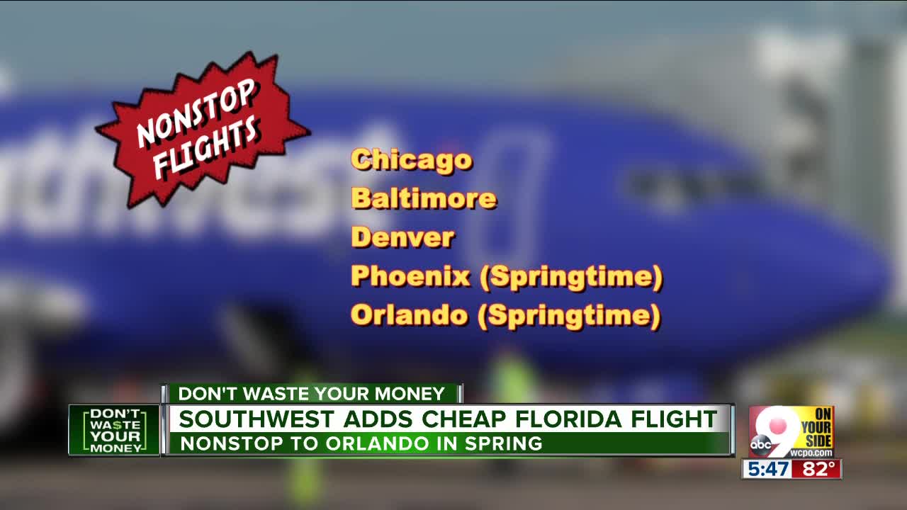 Southwest adds cheap Florida flight from CVG