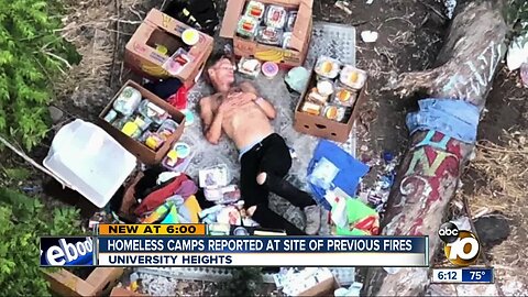 Neighbors feeling angst after homeless camps move into site of repeat fires