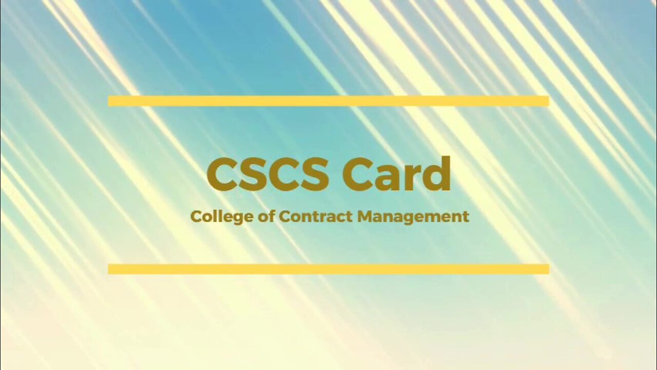 CSCS Card | Know the Importance