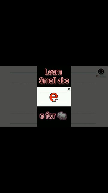e for elephant | short | small abc