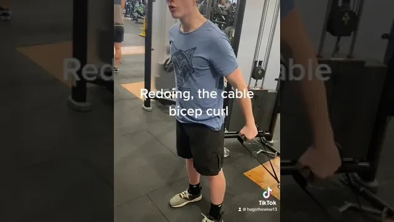 Redoing, the cable bicep curl #gym