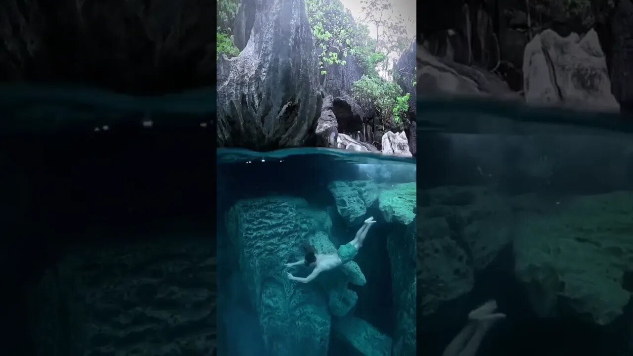 Lake Barracuda fills the volcanic crater on Coron Island.