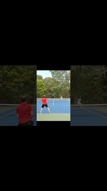 5.0 female vs 4.5 male tennis match #shortvideo #tennis #sports #tennispro