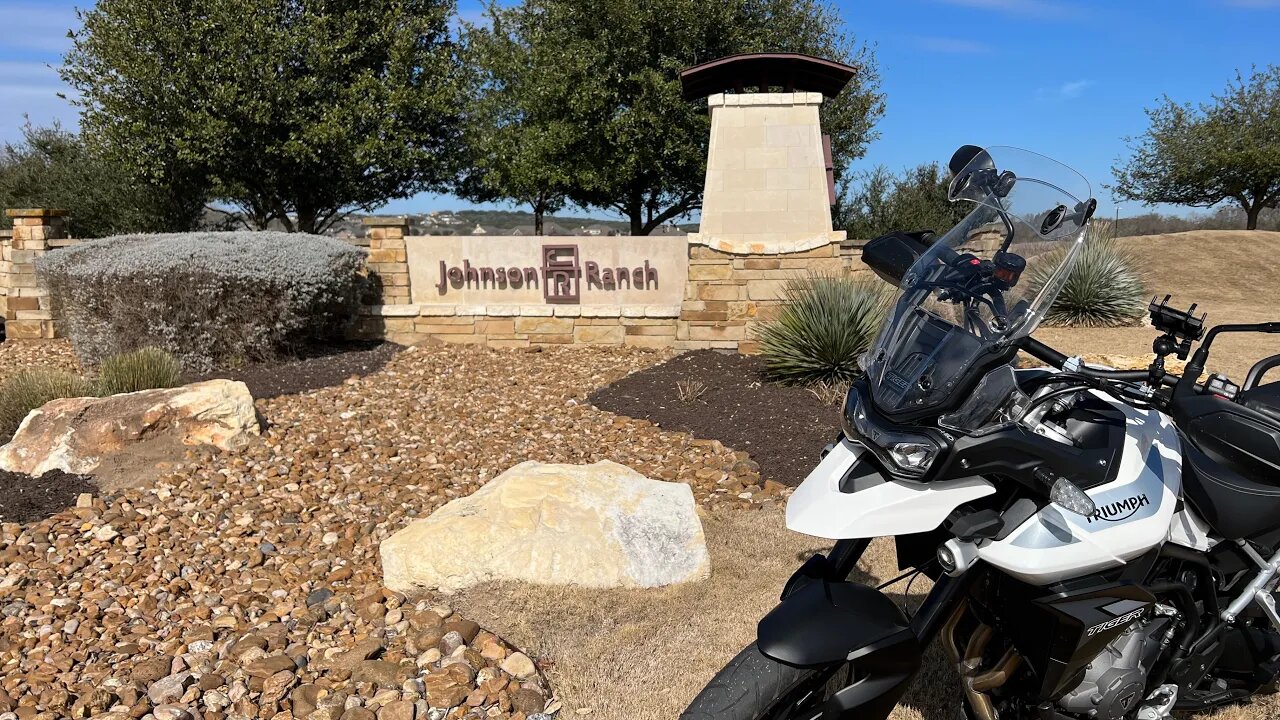 Motorcycle Tour of the Johnson Ranch Community in Bulverde Tx