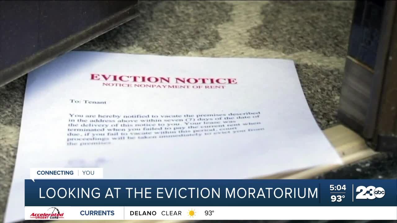 Looking at the eviction moratorium