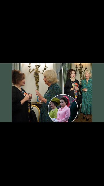 Queen Camilla chatted with actress Helena Bonham Carter, who portrayed her in "The Crown"