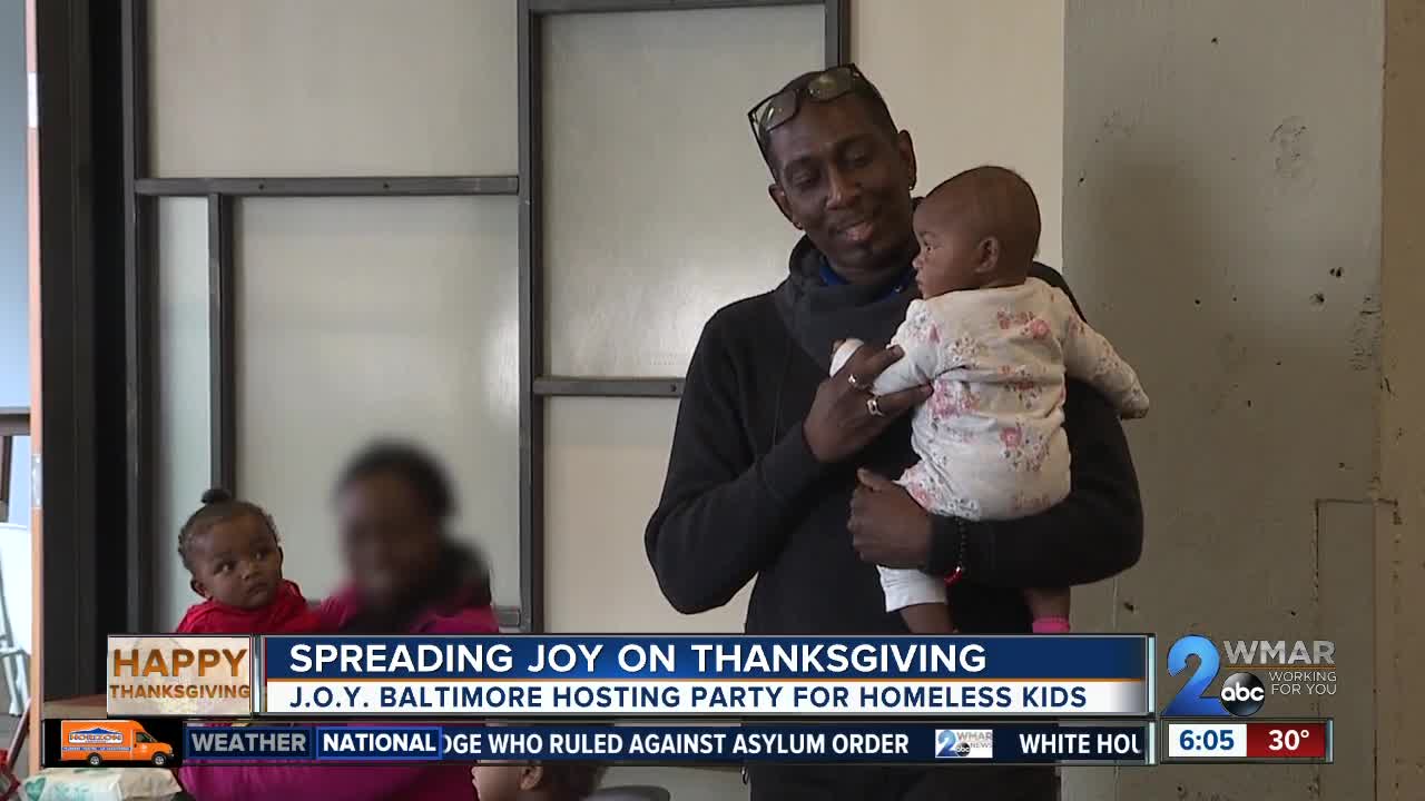 J.O.Y. Baltimore hosting Thanksgiving Day party for the city's homeless youth