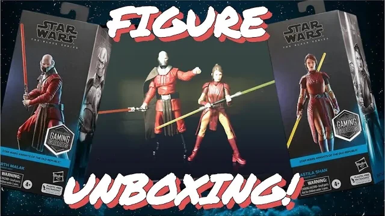 UNBOXING 6" DARTH MALAK and BASTILLA SHAN Star Wars The Black Series Gaming Greats Action Figures!