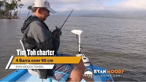 Catching big barramundi with lures