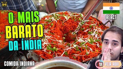 O MACARRÃO MAIS BARATO DA ÍNDIA! SÓ 2 REAIS! Reagindo a COMIDAS DE RUA INDIANAS | Veja Aqui Reacts