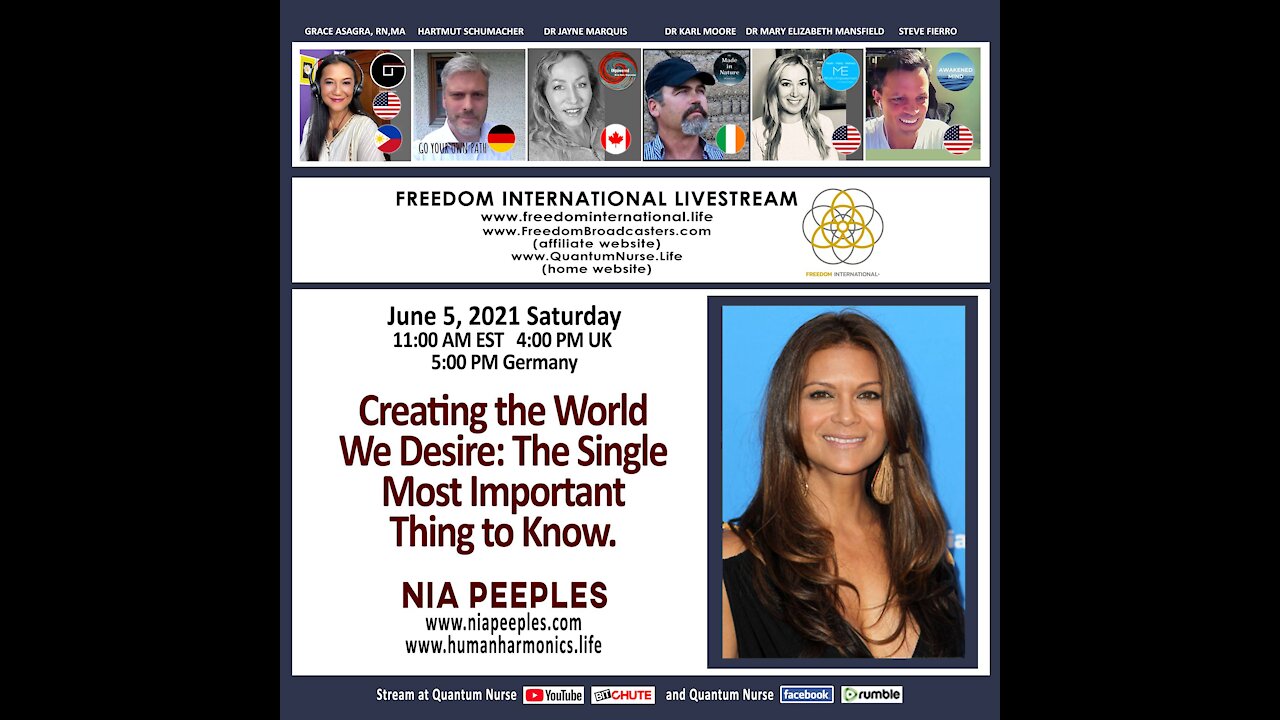 Nia Peeples - Creating the World We Desire: The Single Most Important Thing to Know.