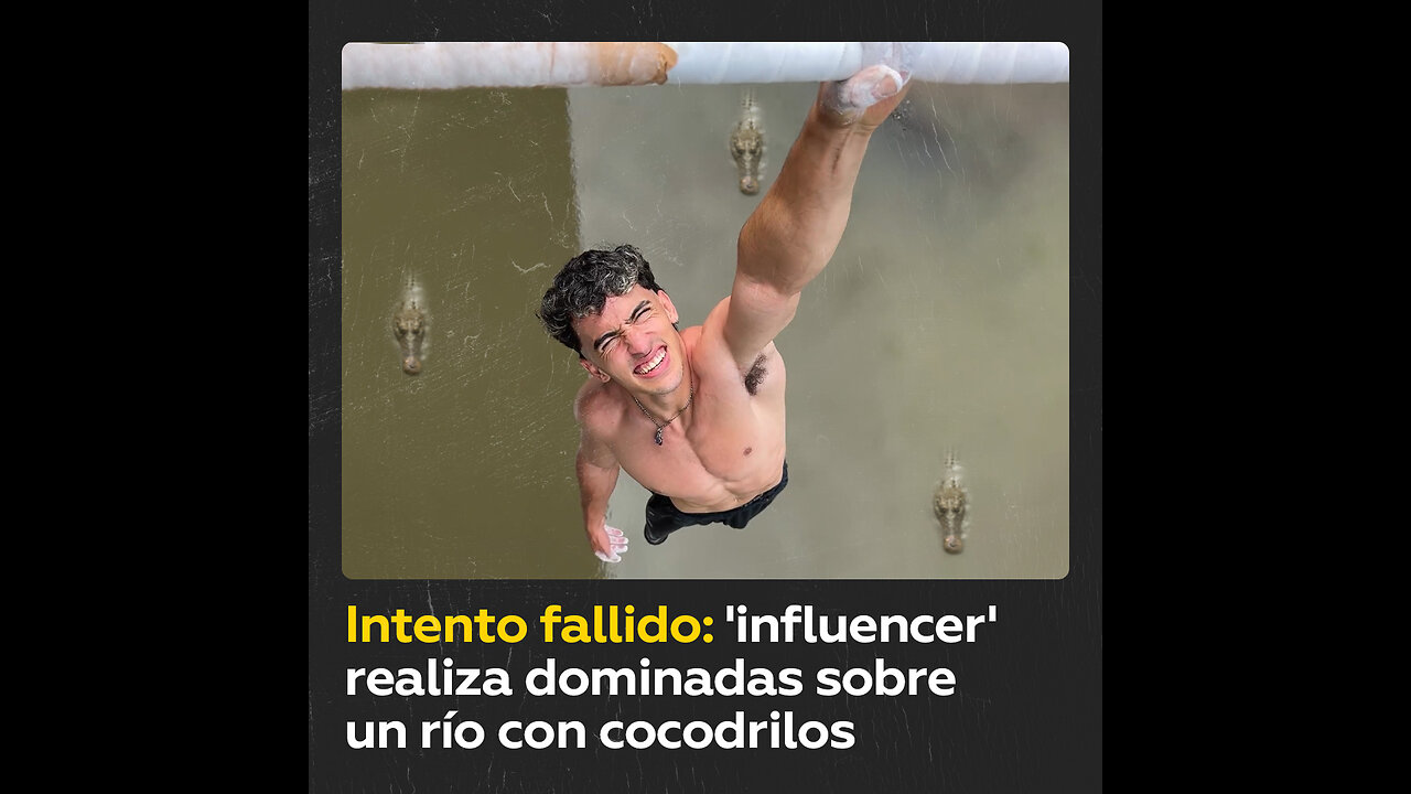 ‘Influencer’ argentino hace dominadas sobre río lleno de cocodrilos en Costa Rica