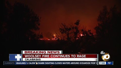 Woolsey Fire rages in Ventura and Los Angeles counties