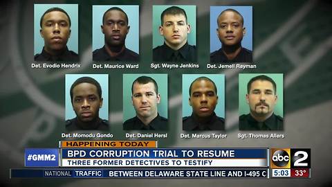 Police corruption trial to resume Thursday