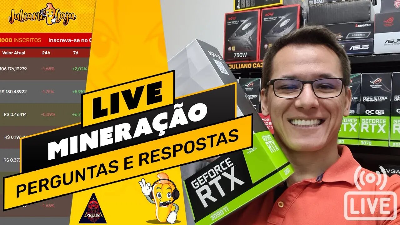 📽️ LIVE! BATE PAPO E TIRA DÚVIDAS DA MINERAÇÃO - RENTABILIDADE SUBINDO?