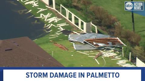 Storm damage from over the weekend in Palmetto