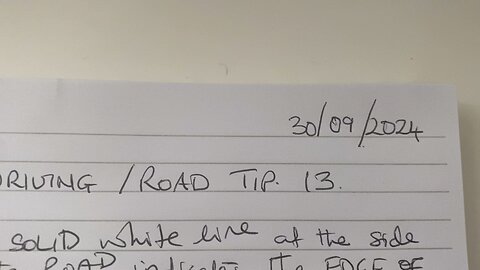 ROAD TIP 13