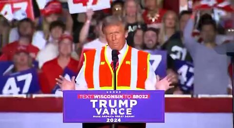 Trump Kicks Off Rally in a Garbage Man Vest