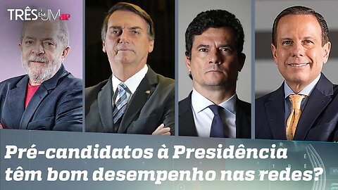 Lula, Bolsonaro, Moro e Doria nas redes sociais