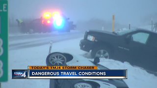 Dangerous travel conditions along I-43 in Sheboygan County