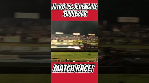 Nitro vs. Jet Engine Funny Car Match Race at Night! #shorts