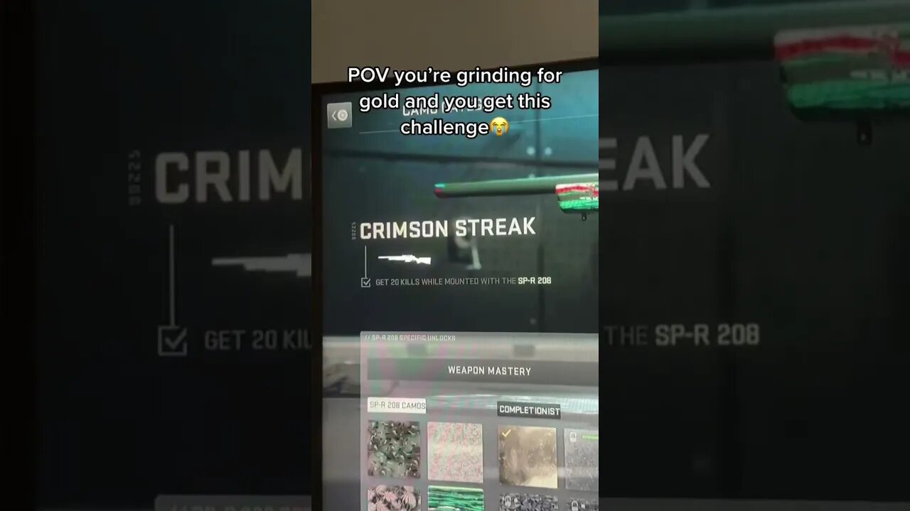 POV Youāre Grindingš®For Gold And Get This Challengeā¦š | #shorts #gaming #mw2