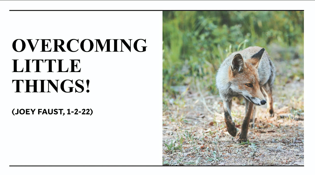 Overcoming Little Things!