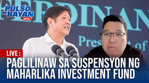 Paglilinaw sa suspensyon ng Maharlika Investment Fund