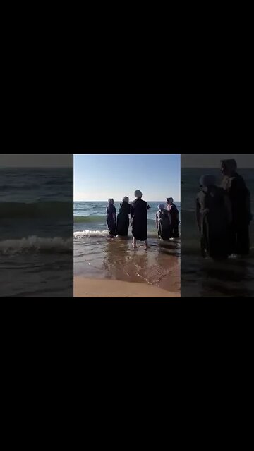Amish Women Swimming