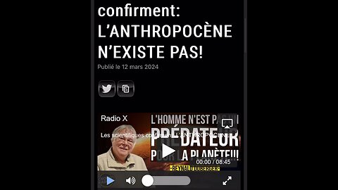 L’antropocène n’existe pas !
