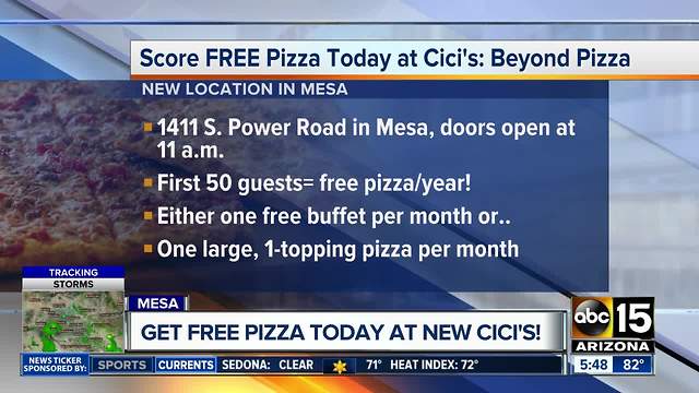 Score free pizza for a year at new Cici's location in Mesa!