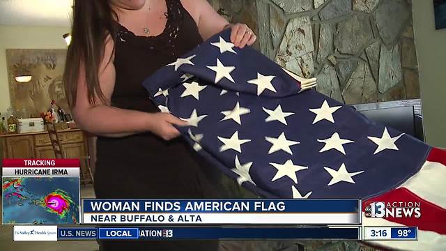 Woman looking for owner of 'Grandpa's flag'