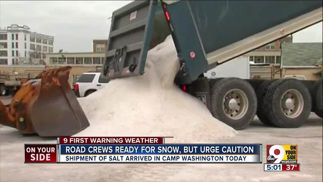 Cincinnati gets another shipment of salt for late March snowstorm