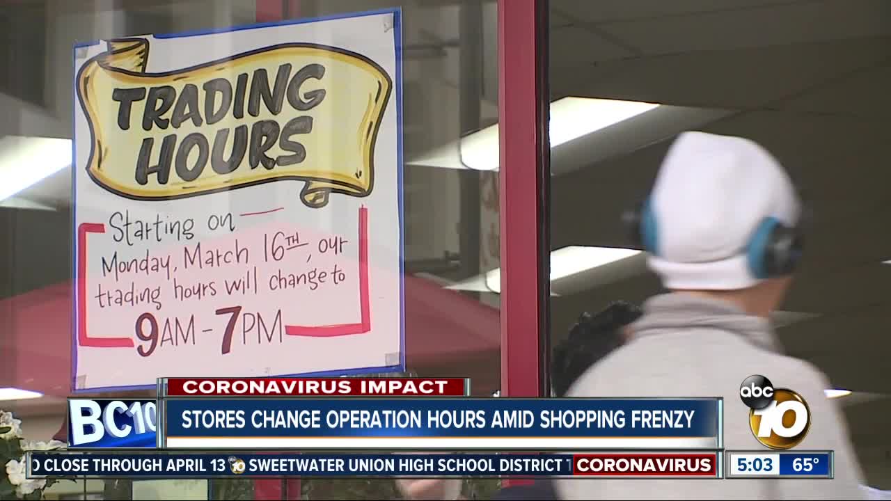 Coronavirus forcing stores to cut down on hours or close