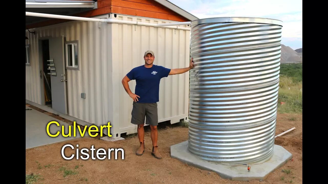 Culvert Cistern Install - catching rain off the Shop!