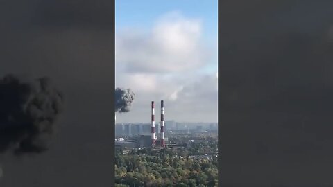 Missiles strike in Ukraine city of Kyiv.
