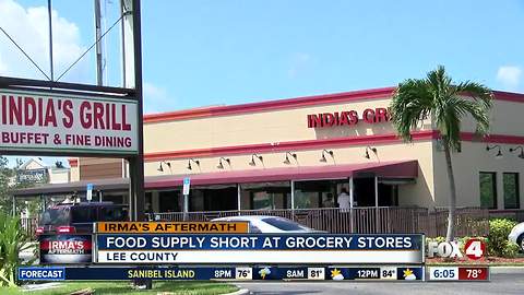 Food Supply Short at Grocery Stores after Hurricane Irma