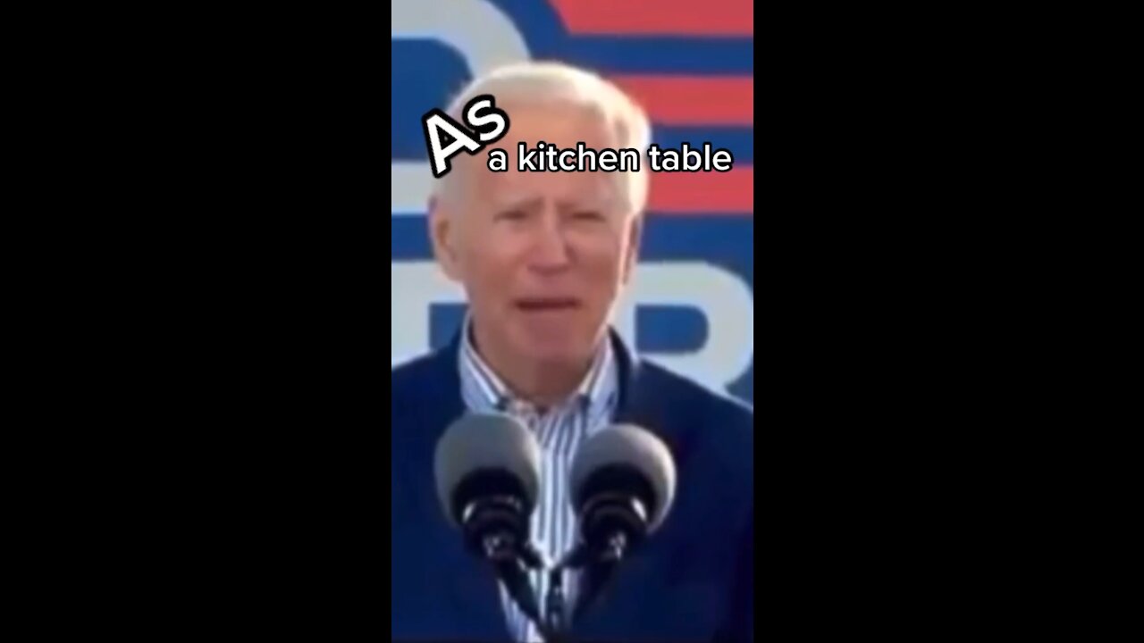 Biden on Being a Kitchen Table 🤣