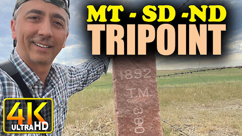 Visit the Tripoint Corner of Montana South Dakota North Dakota (4k UHD) MT SD ND